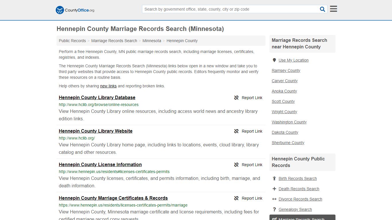 Hennepin County Marriage Records Search (Minnesota) - County Office